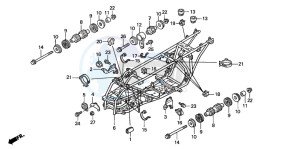 TRX350TE FOURTRAX 350 ES drawing FRAME BODY