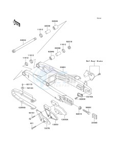 KX 100 A [KX100 MONSTER ENERGY] (A6F - A9FA) D9FA drawing SWINGARM