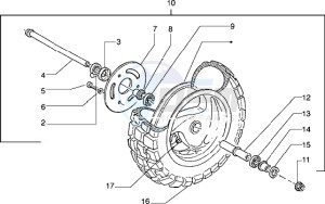 Typhoon 125 X drawing Front wheel