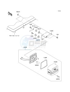 KAF 400 A [MULE 610 4X4] (A6F-AF) A6F drawing TAILLIGHT-- S- -