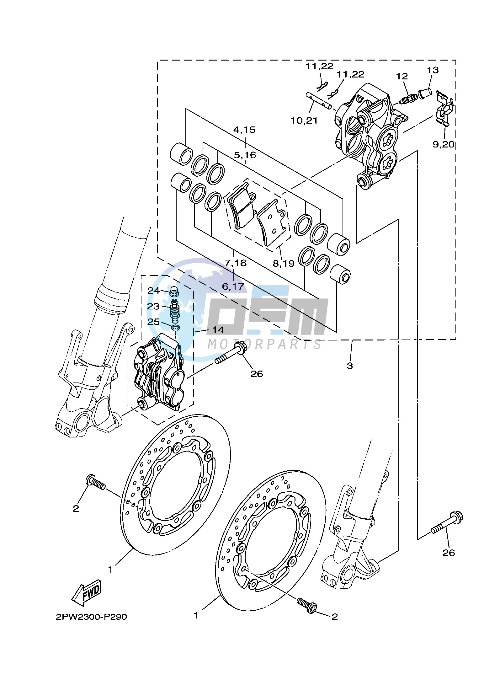 FRONT BRAKE CALIPER