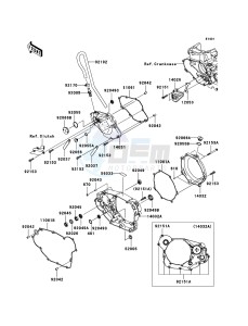 KX450F KX450D6F EU drawing Engine Cover(s)