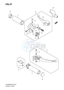 VZ1500 (E2) drawing HANDLE LEVER