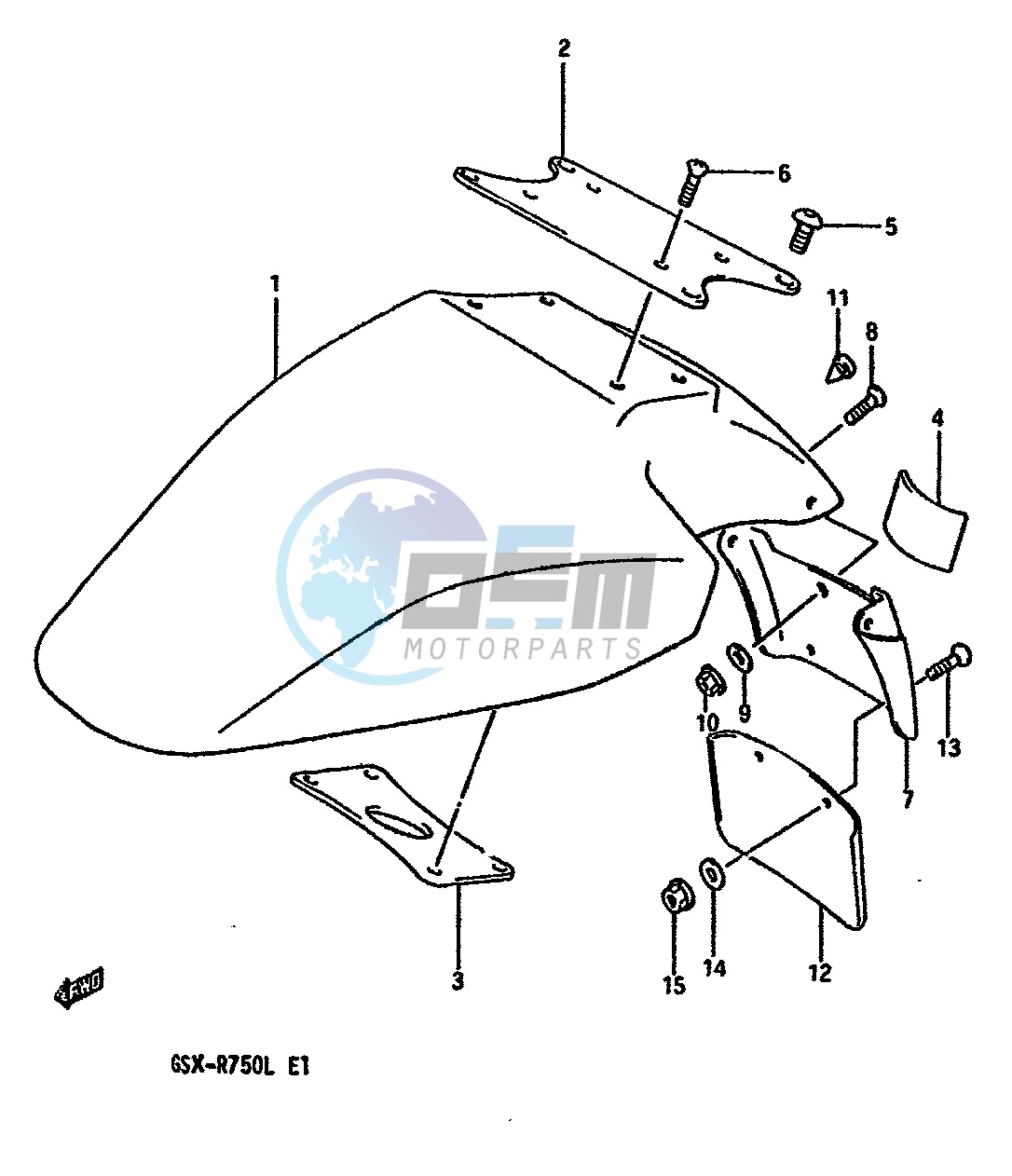 FRONT FENDER (MODEL J)