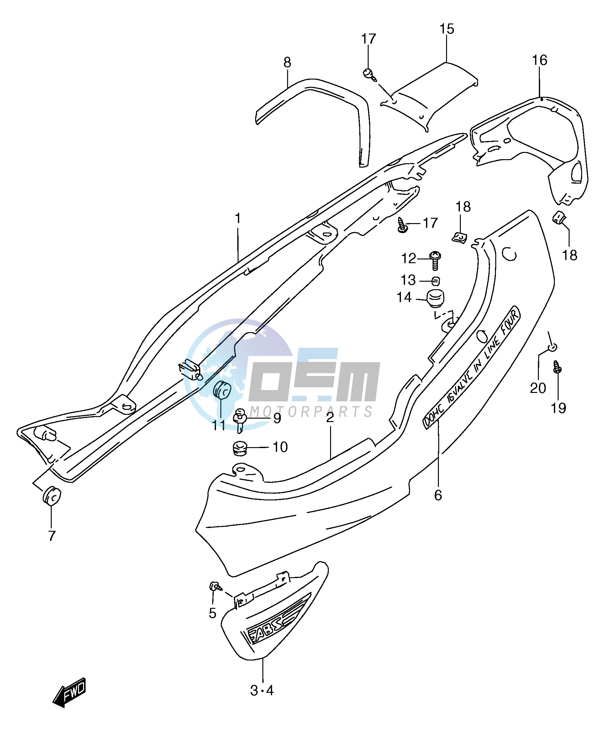 FRAME COVER (GSF1200SAW)