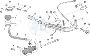 Stelvio 1200 - NTX - ABS 1200 drawing Rear master cylinder