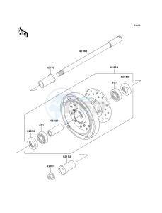 VN 900 B [VULCAN 900 CLASSIC] (6F-9F) B8F drawing FRONT WHEEL