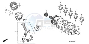 CBR600RR9 UK - (E / MME SPC 3E) drawing CRANKSHAFT/PISTON