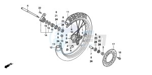 NX500 DOMINATOR drawing FRONT WHEEL