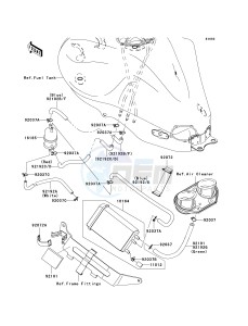 EX 650 A [NINJA 650R] (A6F-A8F) A6F drawing FUEL EVAPORATIVE SYSTEM-- CA- -