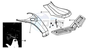 QUADLANDER 250 drawing BUDDYSEAT - TANK COWLING