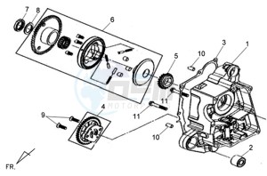 ALLO 50 45KMH drawing CRANKCASERIGHT / OILPUMP