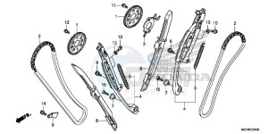 VFR1200XE CrossTourer - VFR1200X 2ED - (2ED) drawing CAM CHAIN/TENSIONER