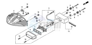 CB600FA CB600FA drawing TAILLIGHT