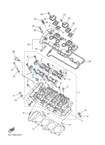 FZ1-N FZ1 (NAKED) 1000 (1EC6) drawing CYLINDER HEAD