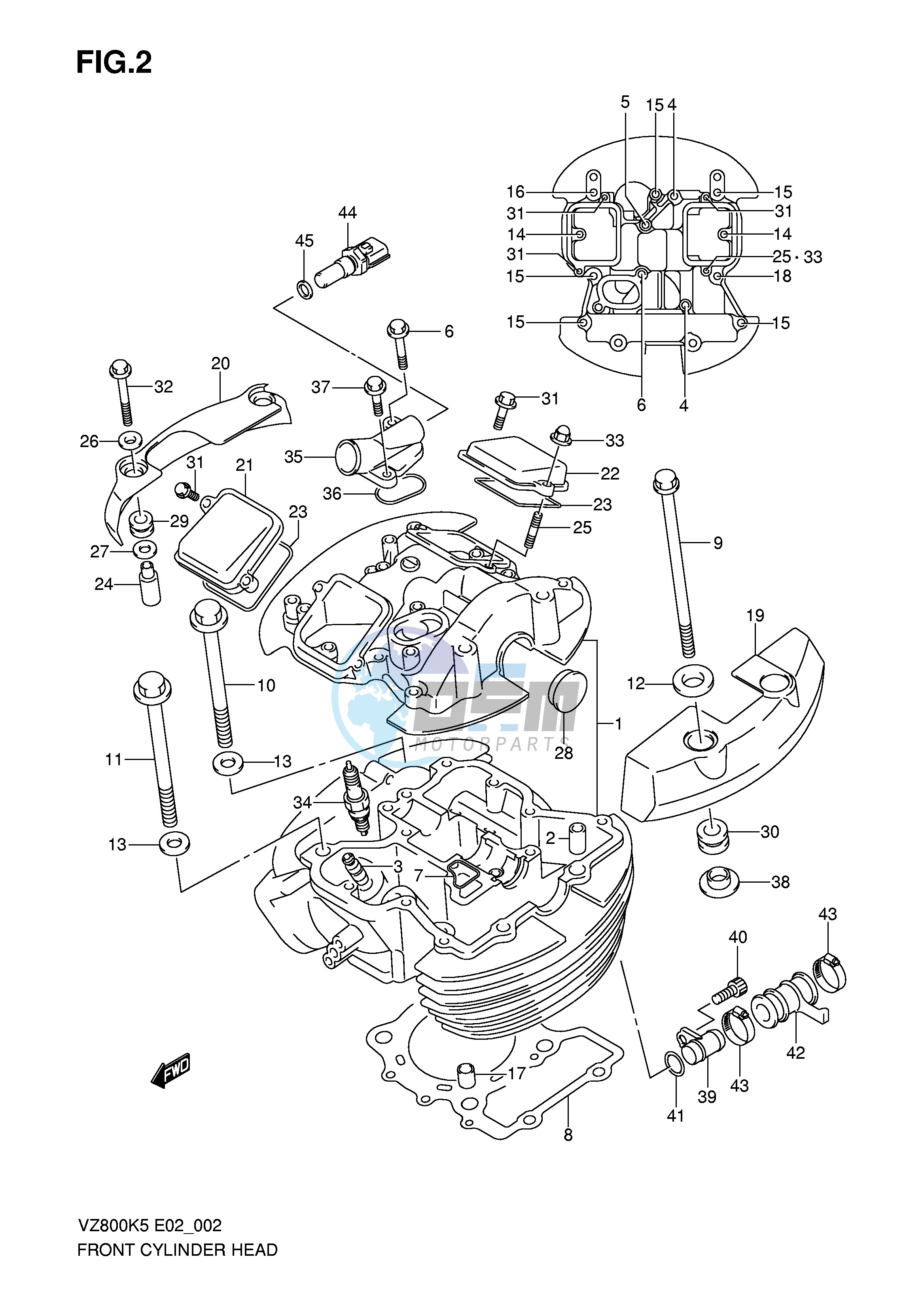 FRONT CYLINDER HEAD (MODEL K5 K6 K7 K8)