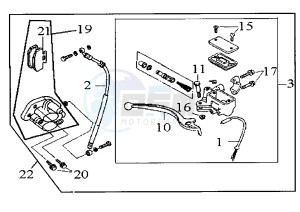 ATTILA - 150 cc drawing FRONT BRAKE SYSTEM