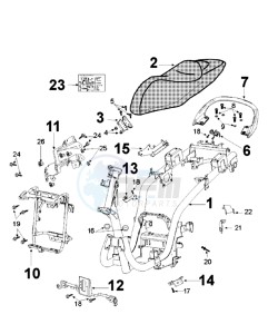 CITYSTAR 125 AC drawing FRAME AND SADDLE