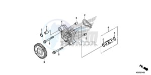 CBR250RF CBR250R Europe Direct - (ED) drawing OIL PUMP