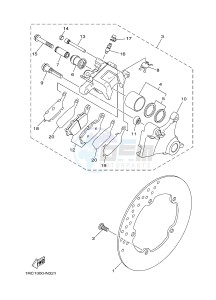 MT09 MT-09 900 MT-09 (B872) drawing REAR BRAKE CALIPER