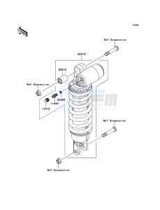 NINJA ZX-6RR ZX600-N1H FR GB XX (EU ME A(FRICA) drawing Shock Absorber(s)