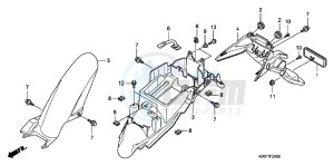 CBF125MB drawing REAR FENDER