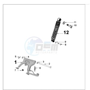 KISBEE MX drawing REAR SHOCK AND STAND