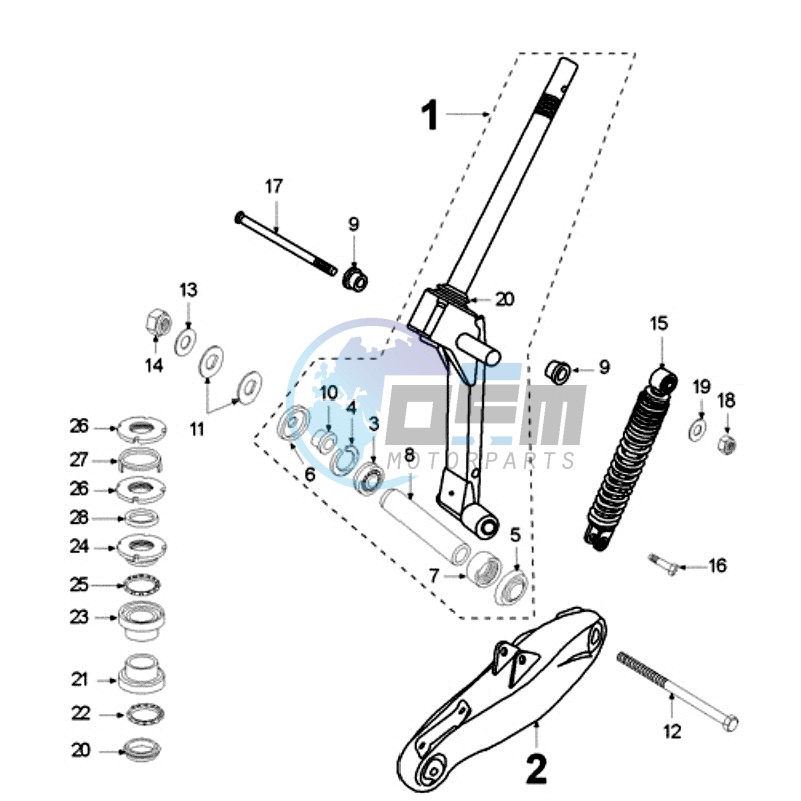 FRONT FORK / STEERINGHEAD