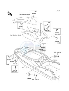 JET SKI 800 SX-R JS800A9F EU drawing Labels