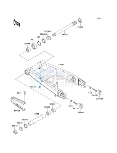 ZX 900 E [NINJA ZX-9R] (E1-E2) [NINJA ZX-9R] drawing SWINGARM