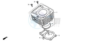 TRX300FW FOURTRAX drawing CYLINDER