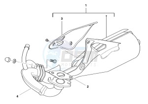 Ark AC 45 Racing RR- Red-White-Matt Black 50 drawing Silencer