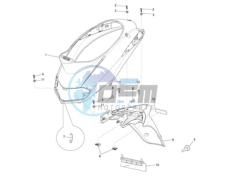 Rear cover - Splash guard