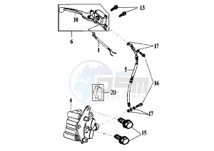 SHARK - 125 cc drawing FRONT BRAKE SYSTEM