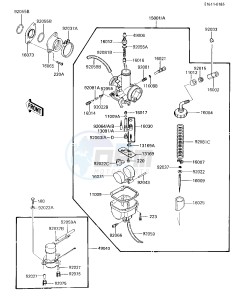 KLF 185 A [BAYOU 185] (A2-A4) [BAYOU 185] drawing CARBURETOR