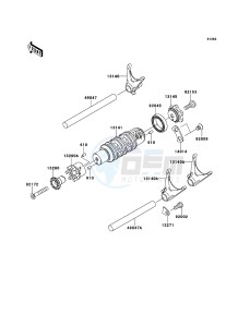 ER-6N ER650CBF GB XX (EU ME A(FRICA) drawing Gear Change Drum/Shift Fork(s)