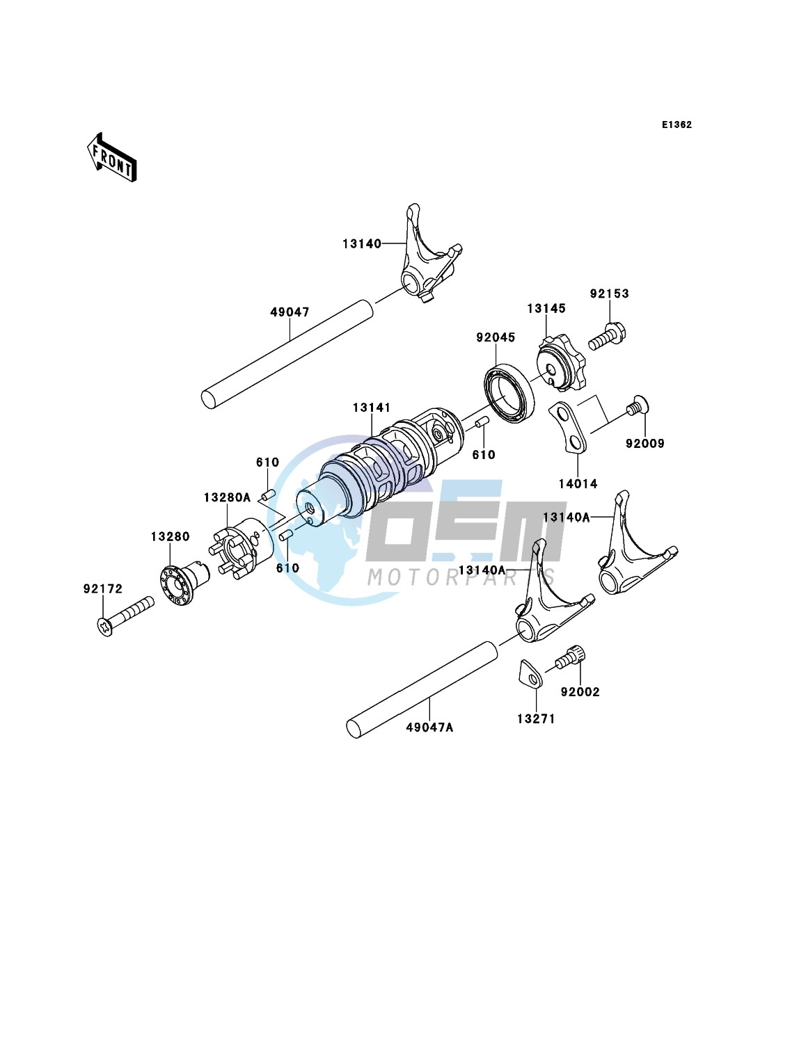 Gear Change Drum/Shift Fork(s)