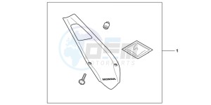 CBR600FAB CBR600F ABS E drawing UNDERTRAY COOL WHITE