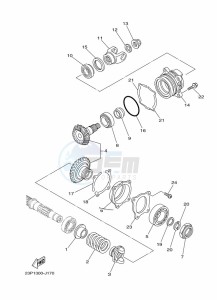 XT1200Z XT1200Z SUPER TENERE ABS (BP87) drawing MIDDLE DRIVE GEAR