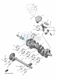 YZF1000D YZF-R1M (B4S6) drawing CRANKSHAFT & PISTON