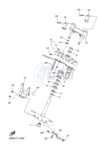 XVS1300A XVS1300A UBS MIDNIGHT STAR (1CS8) drawing STEERING