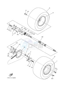 YFZ450R YFZ450RSE YFZ450R SPECIAL EDITION (1TD6 1TD7) drawing REAR WHEEL