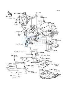 ER-6n ABS ER650B7F GB XX (EU ME A(FRICA) drawing Frame Fittings(-JKAER650ABA035082)