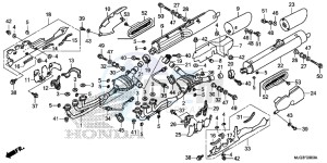 GL1800BF F6B Bagger - GL1800BF UK - (E) drawing EXHAUST MUFFLER