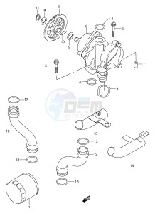 GSX750F (E2) drawing OIL PUMP