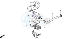 VT750C drawing SUB AIR CLEANER