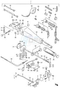 DT 85 drawing Tiller Handle (1996 to 2000)