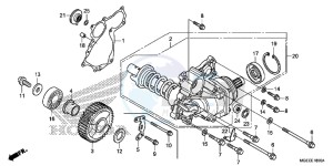 VFR1200FDF VFR1200F Dual Clutch E drawing SIDE GEAR CASE