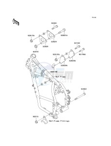 KL 650 A [KLR 650] (A6F-A7F) A6F drawing ENGINE MOUNT