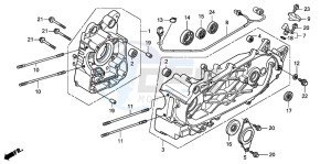 FES150 125 PANTHEON drawing CRANKCASE (FES1253-5)(FES1503-5)